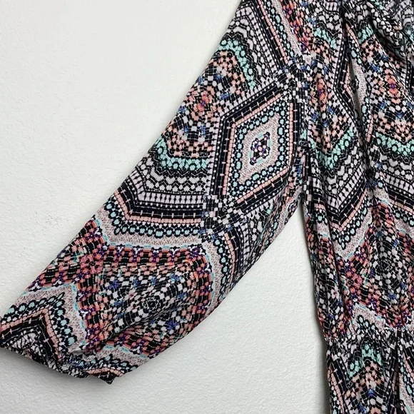 Seafolly Australia Women’s Indian Summer Split Neck Tassel Mini Dress Size S - Picture 7 of 9